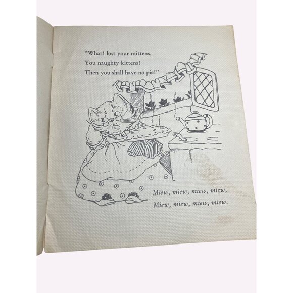 Vintage 1950s Childrens Book "The Three Little Kittens" Nursery Rhyme Storybook - Picture 2 of 7